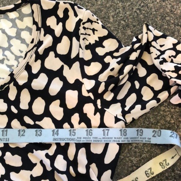 Calvin Klein Womens Black & White Animal Print Dress Size 10 Polyester - Picture 6 of 9